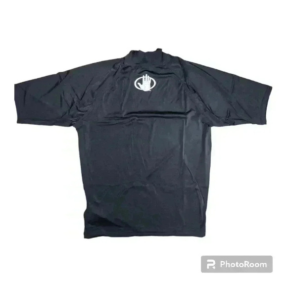 Body Glove wet suit rash guard with sticker Vintage short sleeved  black NWT XXL - Picture 2 of 7